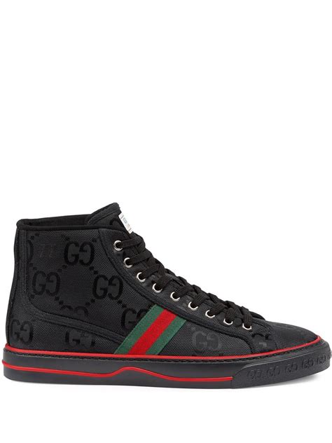 gucci tenis negros|farfetch tenis de gucci.